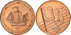 Estonia, Medal, 5 C, Essai-Trial, 2003, Copper,
