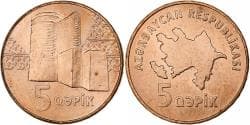 Coin, Azerbaijan, 5 Qapik, Undated (2006), , Copper Plated Steel, KM:41