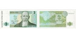 Kazakhstan, 3 Tenge, 1993, UNC(65-70)