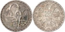 West African States, 500 Francs, 1972, Silver, , KM:7