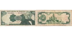 Banknote, Venezuela, 20 Bolivares, 1992, 1992-12-08, KM:63d, AU(50-53)