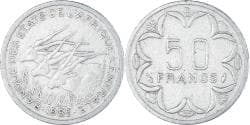 Coin, Central African States, 50 Francs, 1985