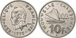 New Caledonia, 10 Francs, 1970, Paris, Nickel, , KM:5