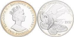 Guernsey, Elizabeth II, 2 Pounds, 1997, Guernesey, , Silver, KM:80a