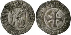 Duchy of Brittany, François Ier, Blanc à la targe, 1442-1450, Rennes, Billon