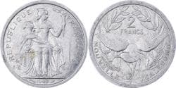 New Caledonia, 2 Francs, 1983, Paris, Aluminum, , KM:14