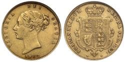 Victoria 1862 Half-Sovereign, key date rarity NGC VF25