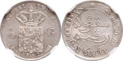 1/10 gulden Nederlands Indië 1882 NGC MS 63