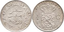 1/4 gulden Nederlands Indië 1858