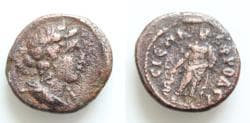 Karia, Aphrodisias Æ 21mm. Pseudo-autonomous issue, circa AD 150-200. Draped bust of Dionysos to right, wearing ivy wreath / ...