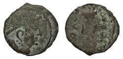 HUNNIC TRIBES, KHANATE OF THE WESTERN TURKS: The Lord Yabghu, ca. 560-585, AE unit