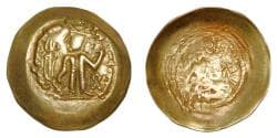 HUNNIC TRIBES: Alchon Huns. Adomano, circa 450-500. AV Dinar, Baktria Mint