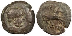 Baktria Graeco-Baktrian Kings Euthydemos I 225-200 B.C. AE22 Good Fine
