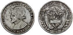 Panama Republic 1953 1/10 Balboa /Un decimo 50th Anniversary