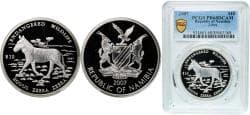 Namibia (1990-date) 2007 10 Dollars (2010 FIFA World Cup) Silver (.925) 20g PCGS PR 68
