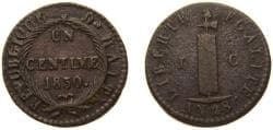 Haiti First Republic 1830 1 Centime Copper 2.61g VF KM A21