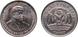 Mauritius 1992 5 Rupees Copper-nickel 12.45g BU KM 56 Schön 56