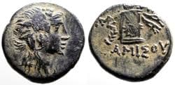 Pontos, Amisos AE20.5 Dionysos / Cista Mystica & Thyrsos