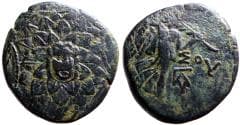 Pontos, Amisos AE23 Aegis with facing head of Gorgon at center