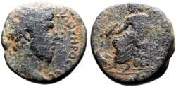 Lucius Verus AE22 Cyrrhestica. Cyrrhus. Zeus Kataibates