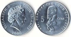Cook Islands KM369(U) 5 Cents