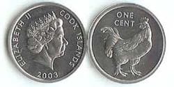 Cook Islands KM422(U) 1 Cent (Chicken)