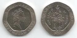Gibraltar KM16(U) 20 Pence