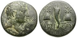 Pontos. Amisos Æ16 / Caps of the Dioscuri