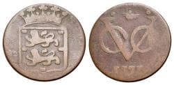 Netherland East Indies, VOC coinage, West Friesland, copper duits 1777.