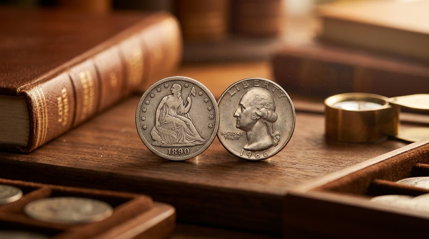希少なクォーター硬貨エラー:ワイオミング州1890年および1966年ノーミントマーク