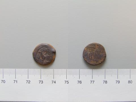 1 Drachm of Antiochus VII Euergetes, King of the Seleucid Empire, from Antioch, Yale University Art Gallery, inv. 1938.6000.1505