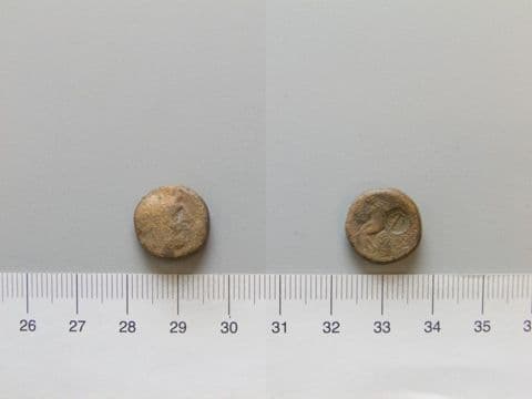 Coin of Antiochus I Soter, Seleucid King, from Antioch, Yale University Art Gallery, inv. 1938.6000.1693
