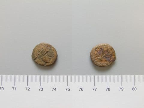 Coin of Antiochus I Soter, Seleucid King, from Antioch, Yale University Art Gallery, inv. 1938.6000.2782