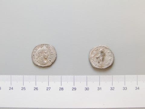 Denarius of Elagabalus, Emperor of Rome, from Rome, Yale University Art Gallery, inv. 1938.6000.474