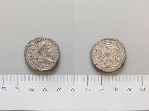 Tetradrachm of Macrinus, Emperor of Rome, from Edessa, Mesopotamia, Yale University Art Gallery, inv. 1938.6000.230