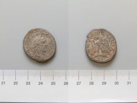 Tetradrachm of Trajan Decius, Emperor of Rome, from Antioch, Yale University Art Gallery, inv. 1938.6000.1563