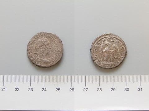 Tetradrachm of Trajan Decius, Emperor of Rome, from Antioch, Yale University Art Gallery, inv. 1938.6000.1571