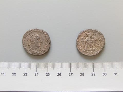 Tetradrachm of Trajan Decius, Emperor of Rome, from Antioch, Yale University Art Gallery, inv. 1938.6000.1711