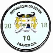 10 Francs CFA (Airplane type A6M Zero) - Benin (1975-date)
