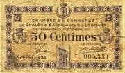 50 Centimes - Chambre de Commerce de Châlon-sur-Saône, Autun et Louhans (71) - Communes of Chalon-sur-Saône, Autun and Louhans