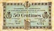50 Centimes - Chambre de Commerce de Châlon-sur-Saône, Autun and Louhans (71) - Communes of Chalon-sur-Saône, Autun and Louhans