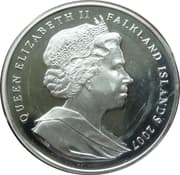 1 Crown - Elizabeth II (Charles Darwin; Silver Proof Issue) - Falkland Islands
