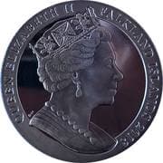 1 Crown - Elizabeth II (Sapphire Coronation) - Falkland Islands