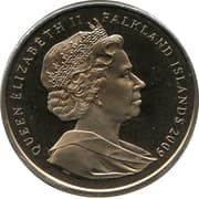 1 Crown - Elizabeth II (Charles Darwin) - Falkland Islands