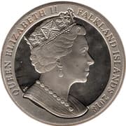 1 Crown - Elizabeth II (Sapphire Coronation) - Falkland Islands