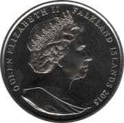 1 Crown - Elizabeth II (275th Anniversary Composition Rule Britannia) - Falkland Islands
