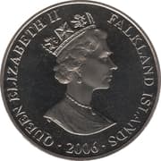 1 Crown - Elizabeth II (Horatio Nelson) - Falkland Islands