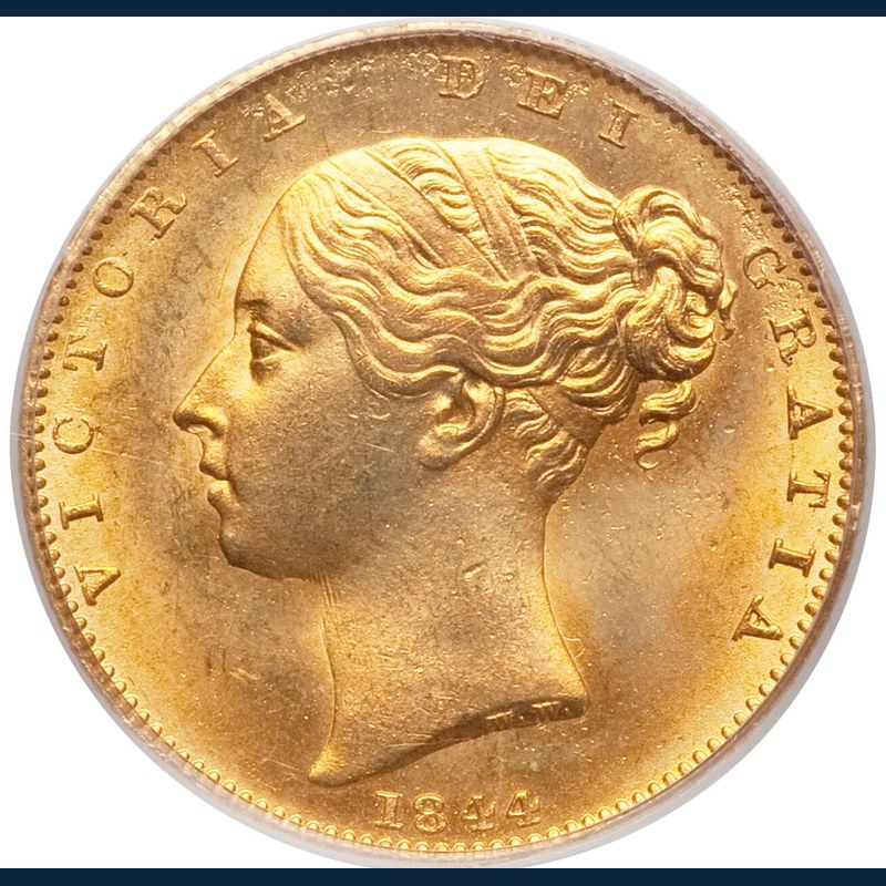 ヴィクトリア女王ソブリン金貨1838年初年型：英国王室の栄光を刻んだ傑作 表面